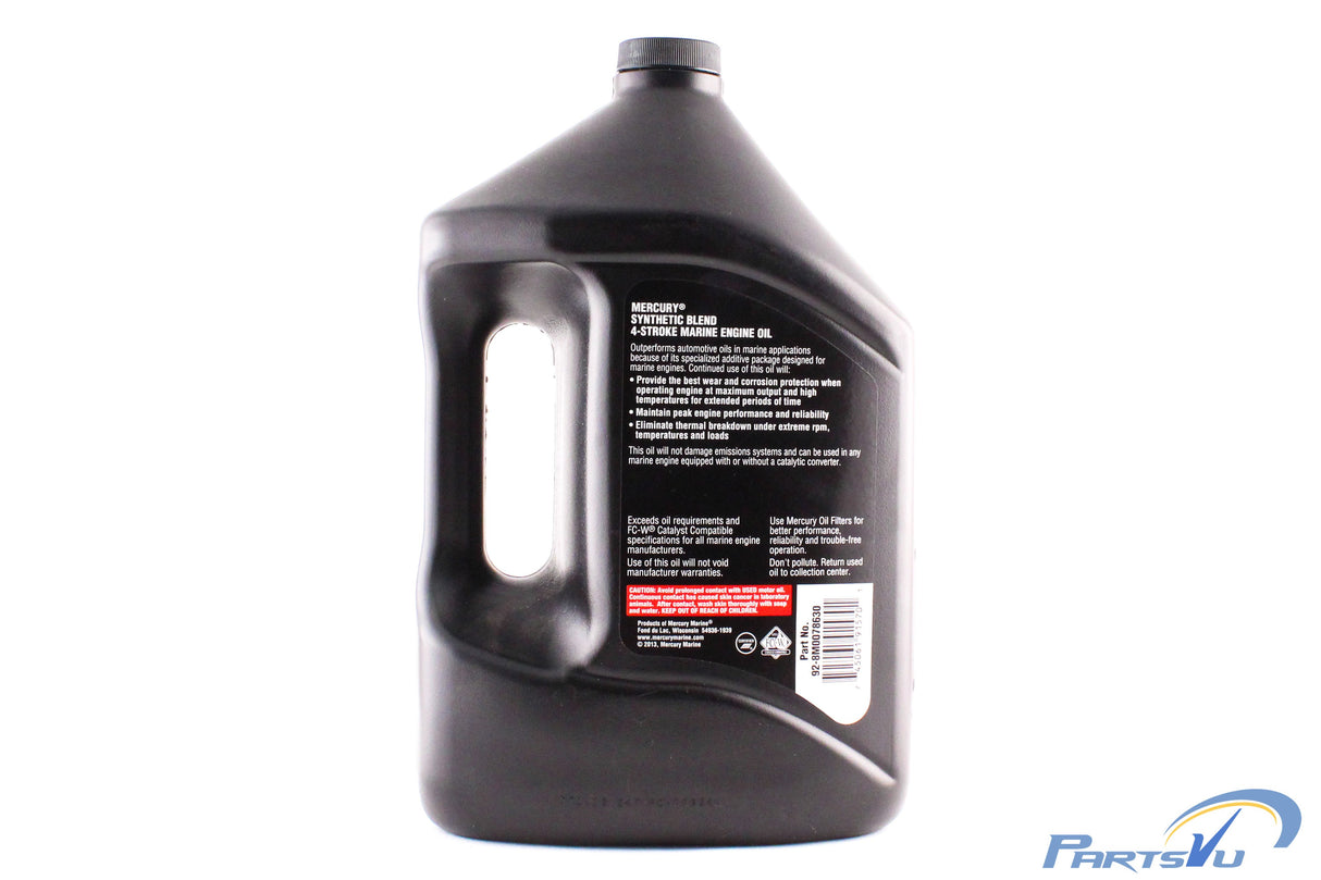 Mercury Synthetic Blend 4 Stroke 25W 40 Marine Oil - Gallon - 92-8M0078630