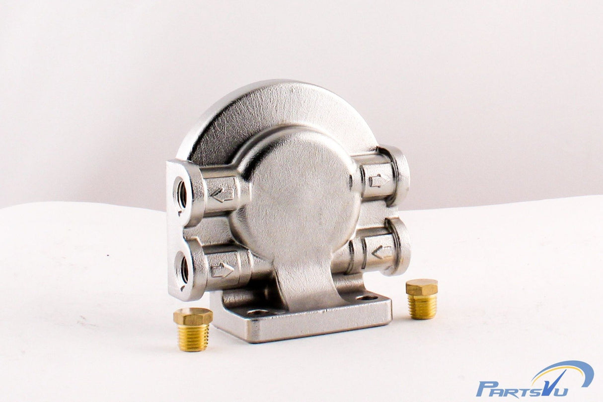 Yamaha Stainless Steel 1/4" Fuel Water Separating Filter Head - MAR-FLTHD-10-BK - Superesedes MAR-FLTHD-SS-12 - Fits MAR-FUELF-IL-TR & MAR-10MEL-00-00 Filter