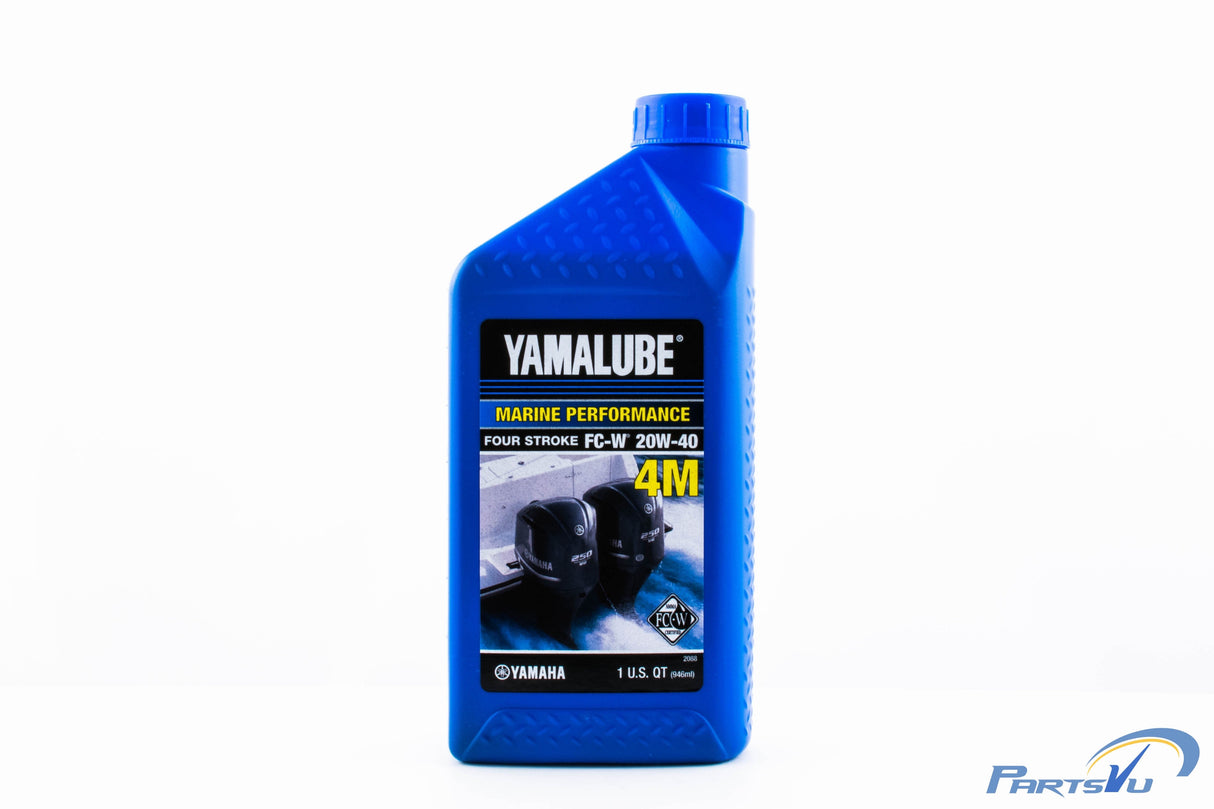 Yamalube 20W40 Outboard Mineral 4M FC-W Marine Engine Oil Quart - LUB-20W40-FC-12