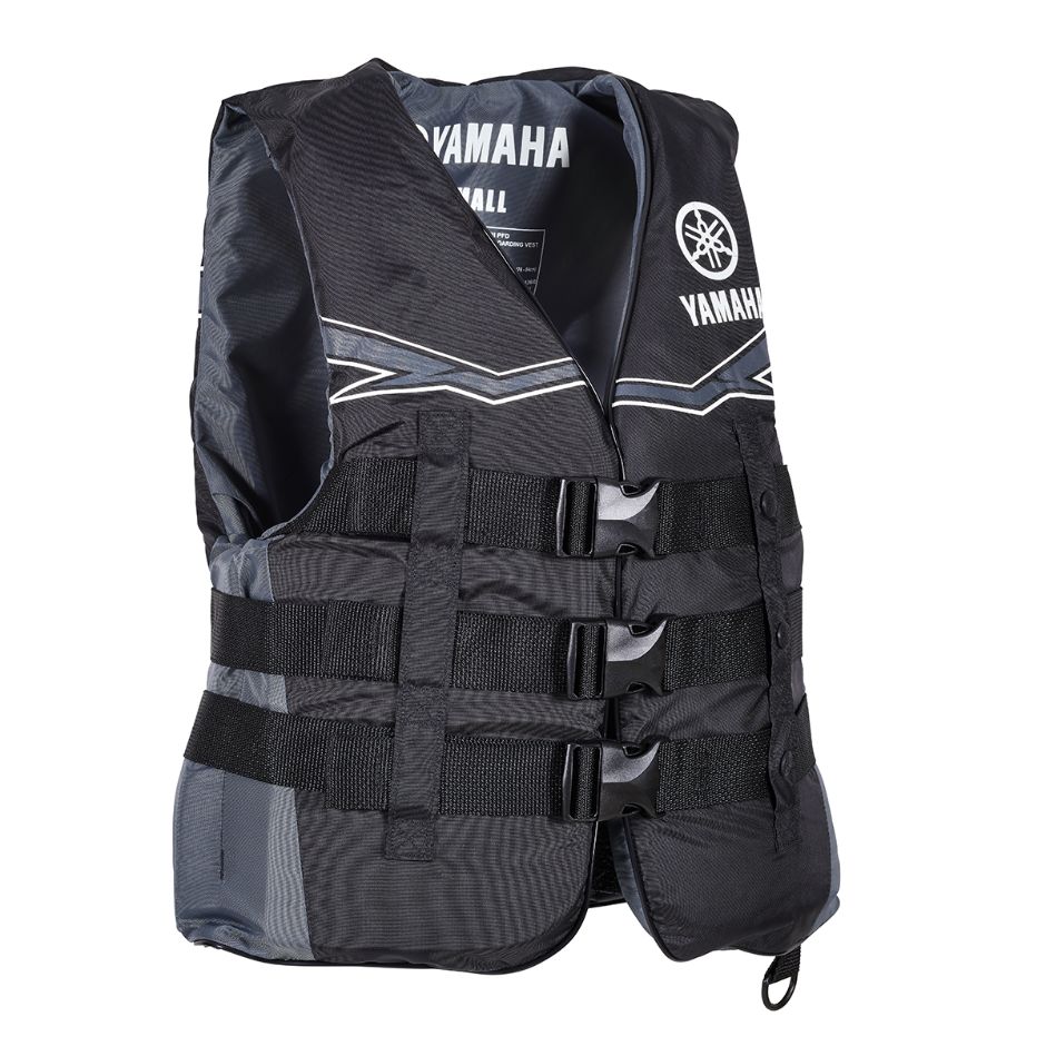 Yamaha Men's 21V3B Value Nylon 3-Buckle PFD-Black/Gray/White-M
