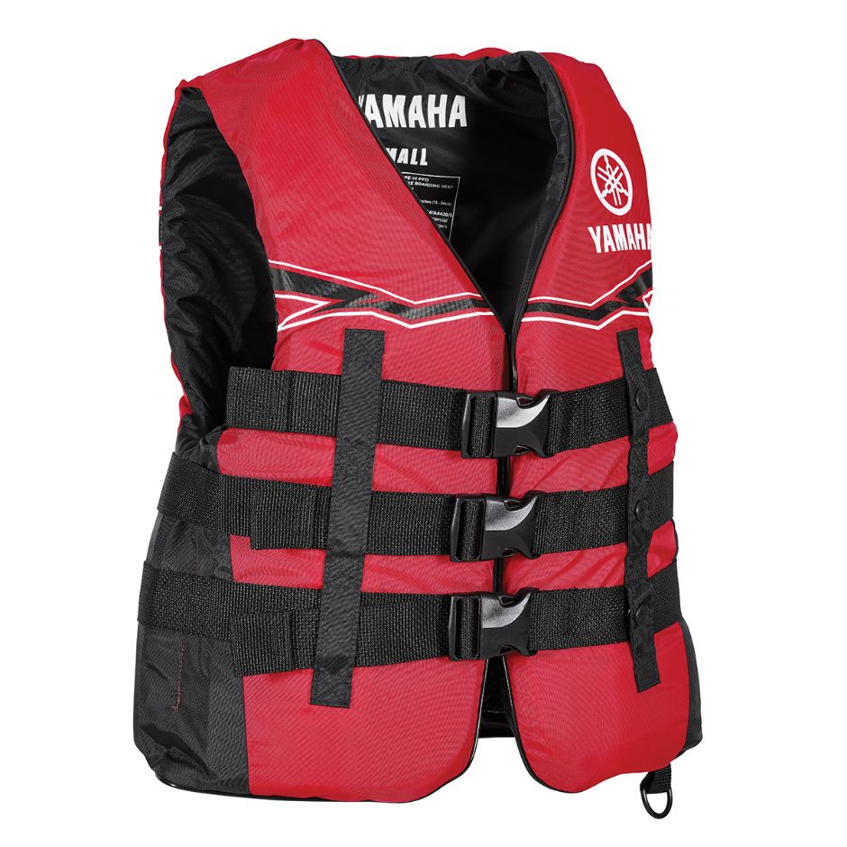 Yamaha Men's 21V3B Value Nylon 3-Buckle PFD-Red/Black/White-XL