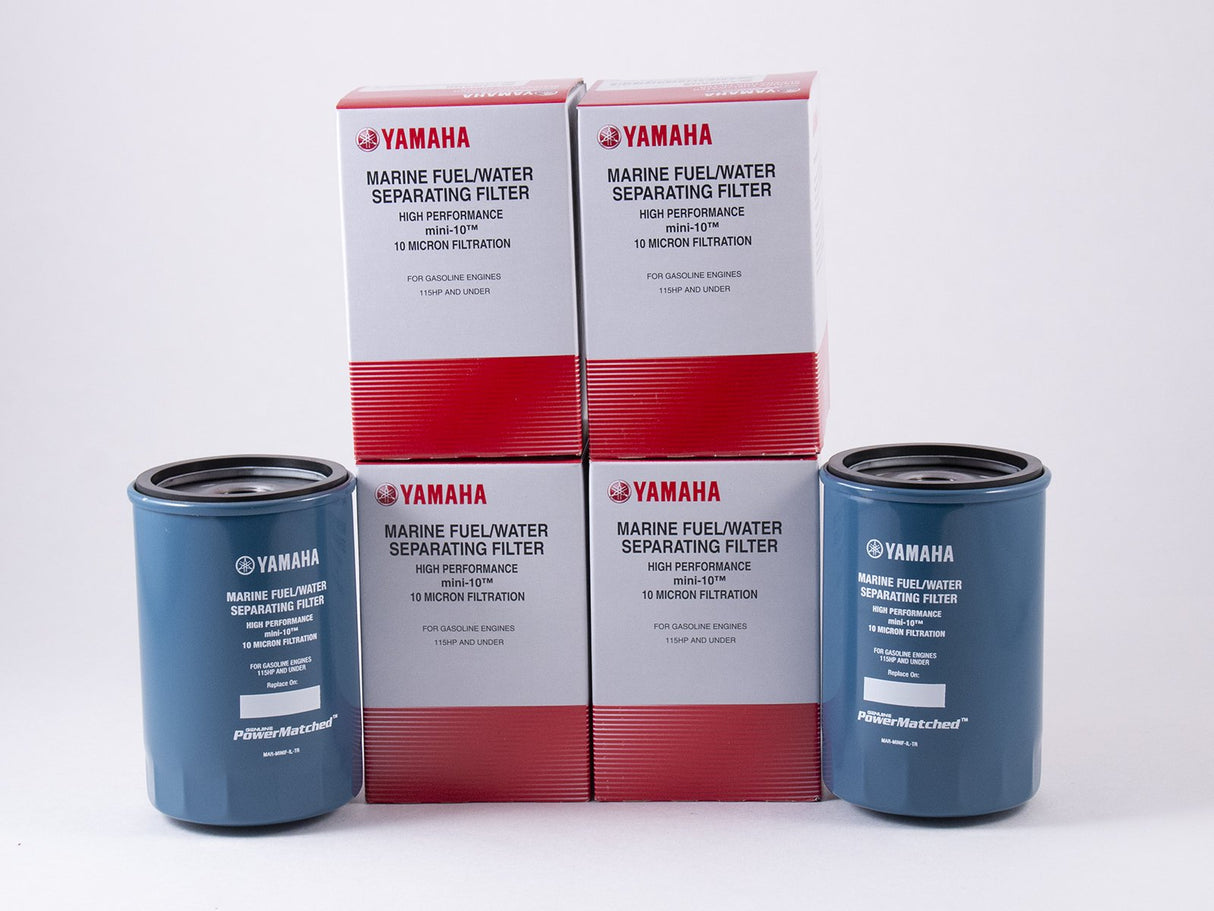 Yamaha Mini-10 Micron Marine Fuel/Water Separating Filter - MAR-M10EL-00-00 supersedes MAR-MINIF-IL-TR - 4-Pack