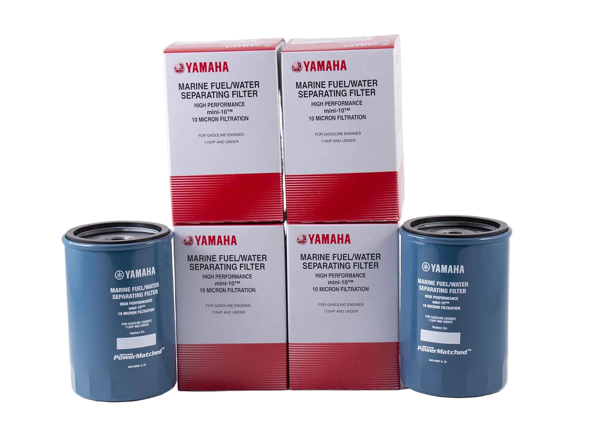 Yamaha Mini-10 Micron Marine Fuel/Water Separating Filter - QB1-M10EL-10-00 supersedes MAR-M10EL-00-00 - 4-Pack