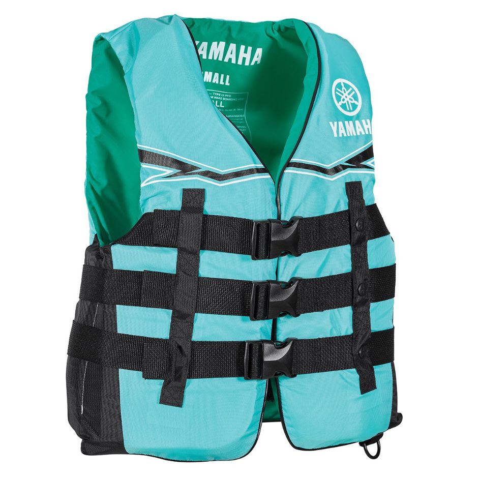 Yamaha Women's 21V3B Nylon Value 3-Buckle PFD-Teal/Black/White-XS