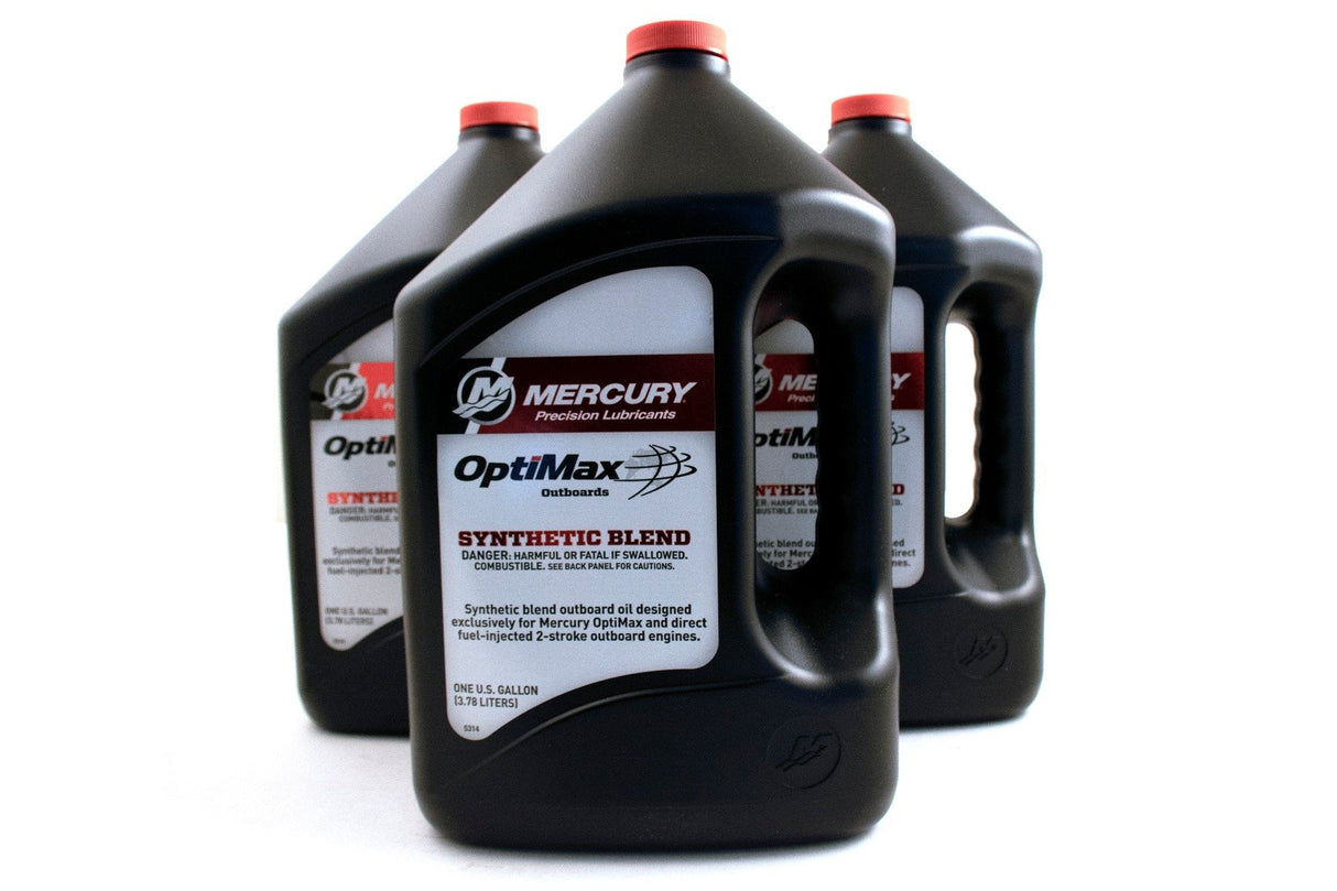 Mercury Optimax DFI 2 Stroke / Cycle Outboard Oil - Gallon - 92-858037K01 - 3-Pack