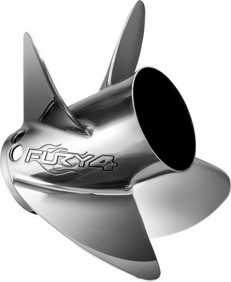 Mercury - Fury 4 Stainless Steel Propeller - 4-Blade - 90 CT - 400 HP - 14.15 Dia. - 24 Pitch - 48-8M0151279