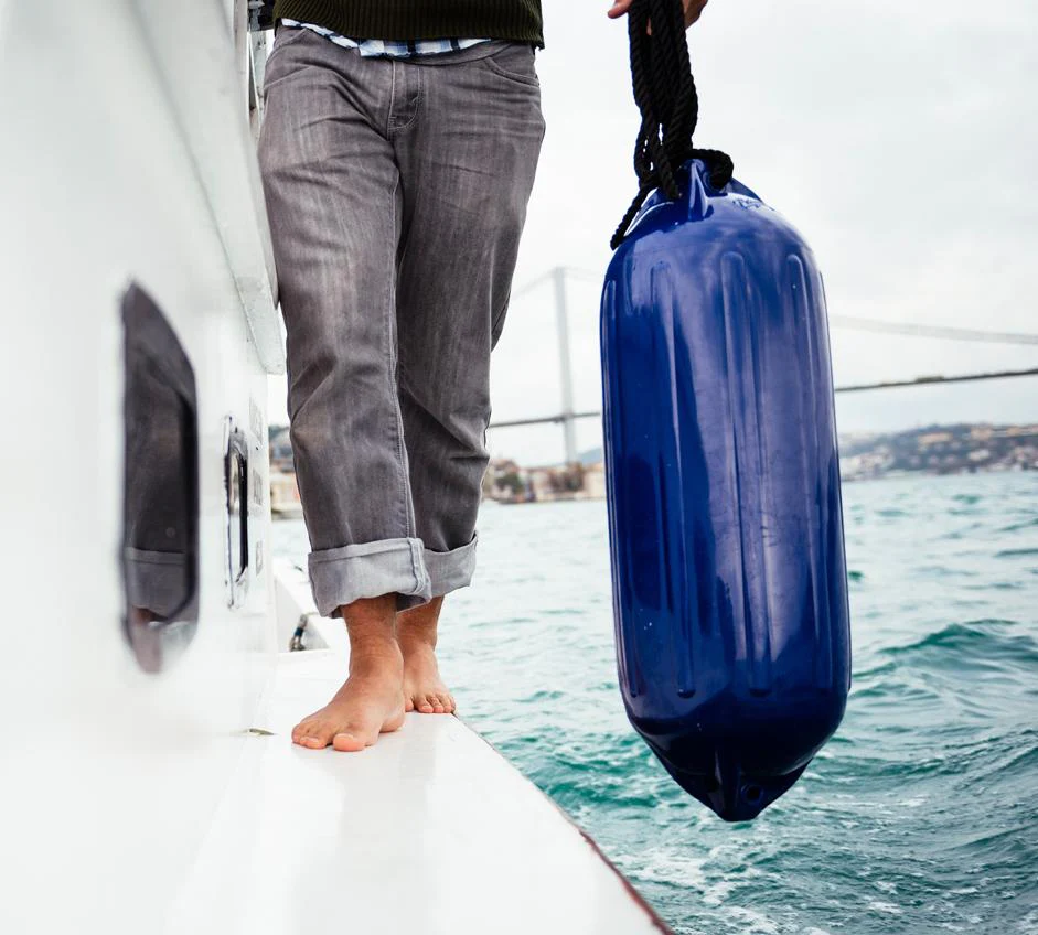 Polyform - NF Series Twin Eye Fender - 5 1/2" x 20" - White - NF3W