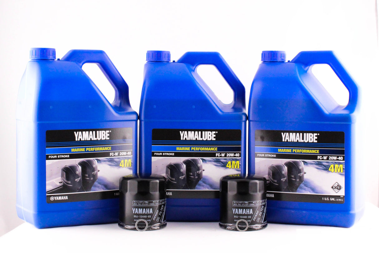 Yamaha F200 F225 & F250 3.3L V6 20W-40 Twin Engine Oil Change Kit