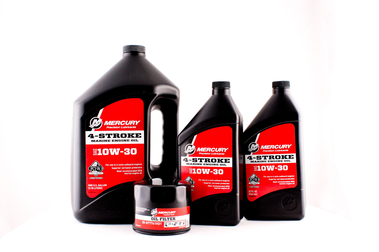 Mercury Marine 75 90 & 115 HP EFI Four Stroke Outboard FC-W 10W-30 Oil Change Kit - See Description for Applicable Models