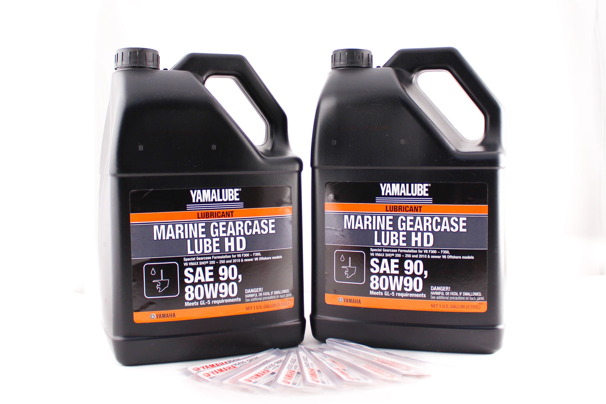Yamaha Marine HD Gear Lube Oil Gallon & Gaskets Kit Outboard ACC-GLUBE-HD-GL 90430-08003-00 (Supersedes 90430-08020-00)