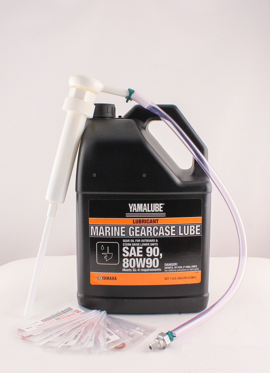 Yamaha Marine Gear Lube Oil Gallon, Pump & Gaskets Kit Outboard ACC-GEARL-UB-GL 90430-08003-00 (Supersedes 90430-08020-00) ACC-PUMP0-02-GL