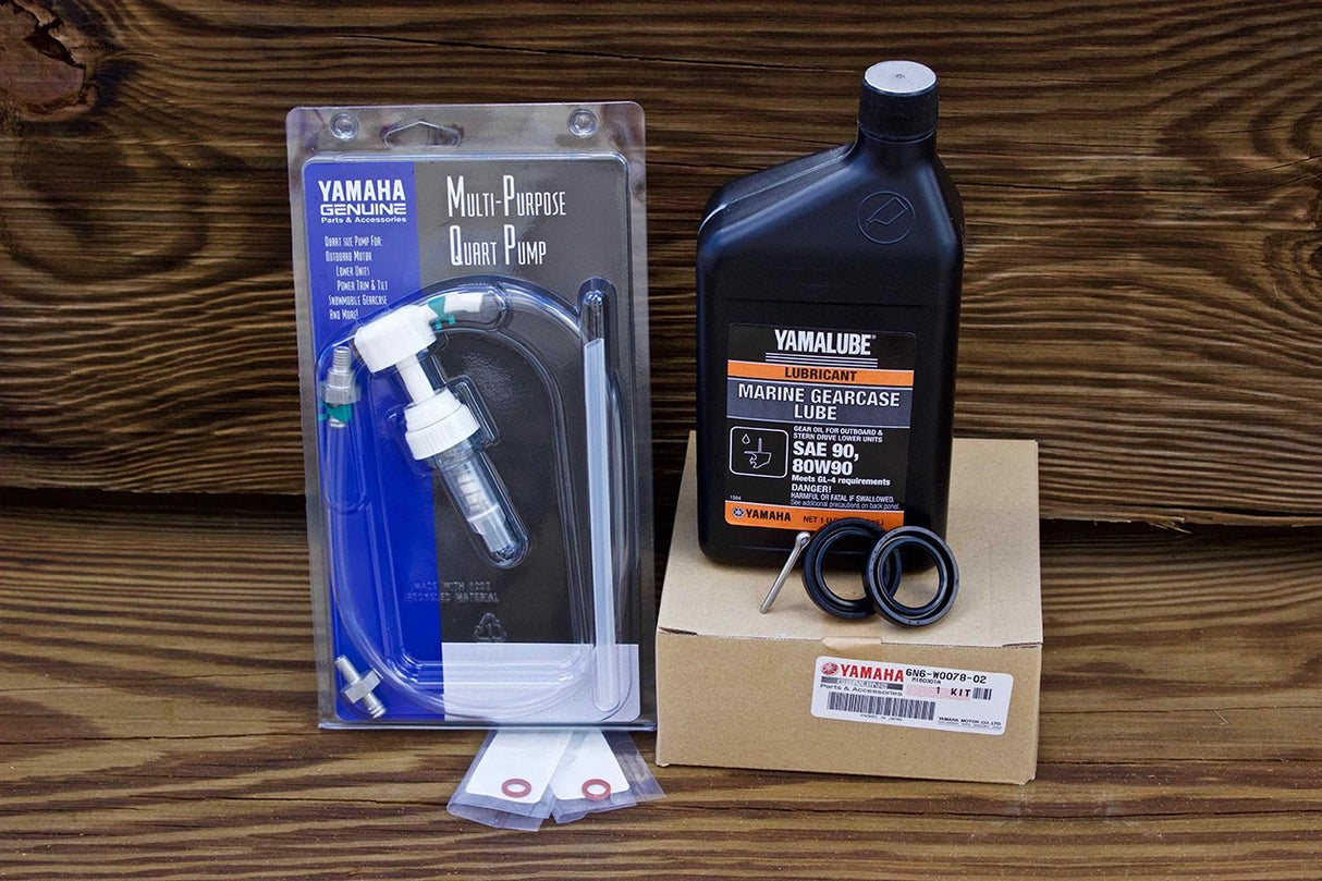 Yamaha 2000-2001 F115 Lower Unit Water Pump Repair Gear Oil Kit w/ Multipurpose Pump 6N6-W0078-02-00