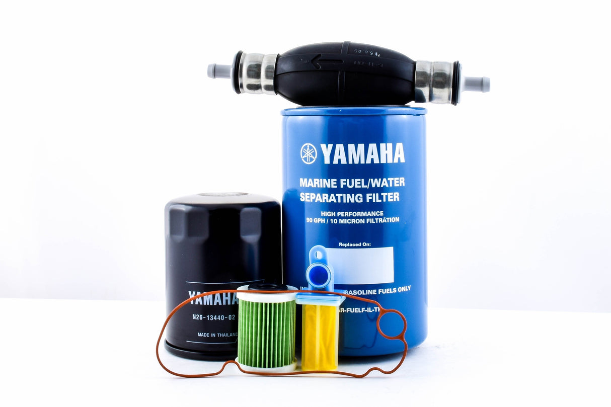 2010 Yamaha F225 F250 F300 4.2L V6 Oil Fuel VST Filter Kit w/ Primer Bulb