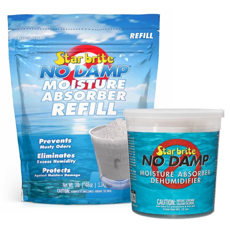 Starbrite - No Damp Dehumidifier Moisture Absorber Bucket - 12oz. (85412) & Moisture Absorber Refill - 48oz. (85450) - Bundle & Save!