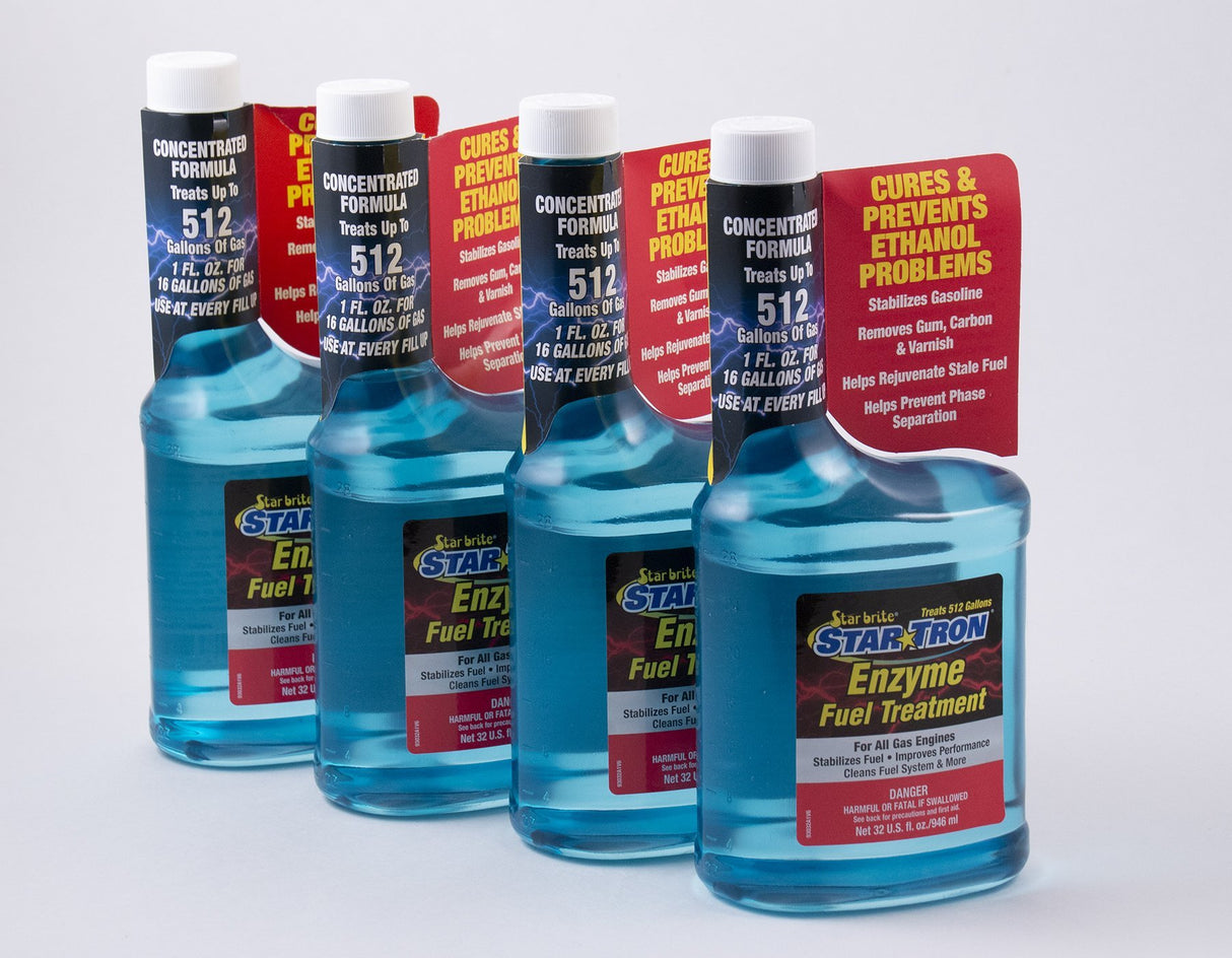 Starbrite - Star Tron Enzyme Fuel Treatment - Concentrated Gas Formula - 32 oz. - 4 Pack - 93032