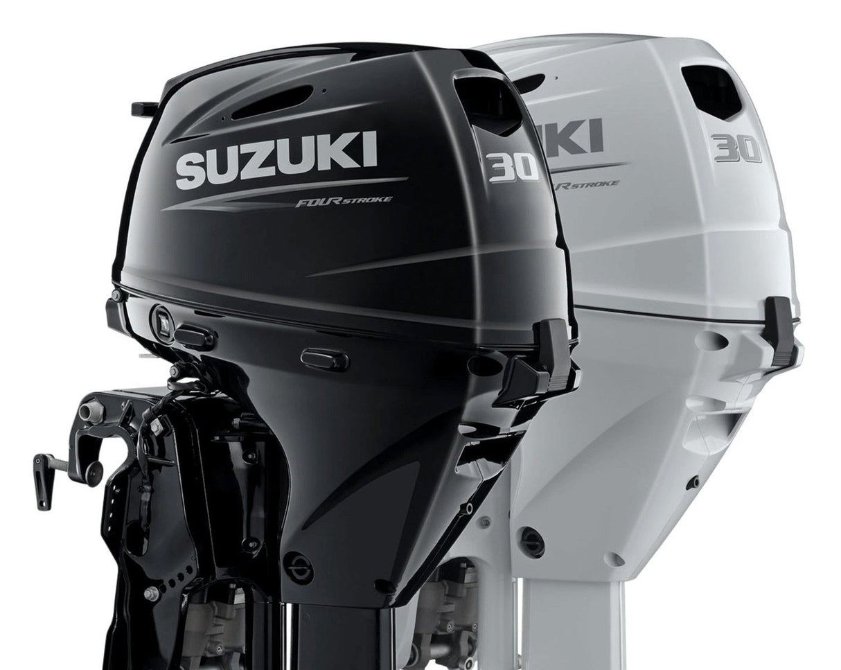 Suzuki Portable Outboard DF30ATHLW4 - 30 HP - 20" Shaft - Tiller Hande - Power Trim/Tilt - White