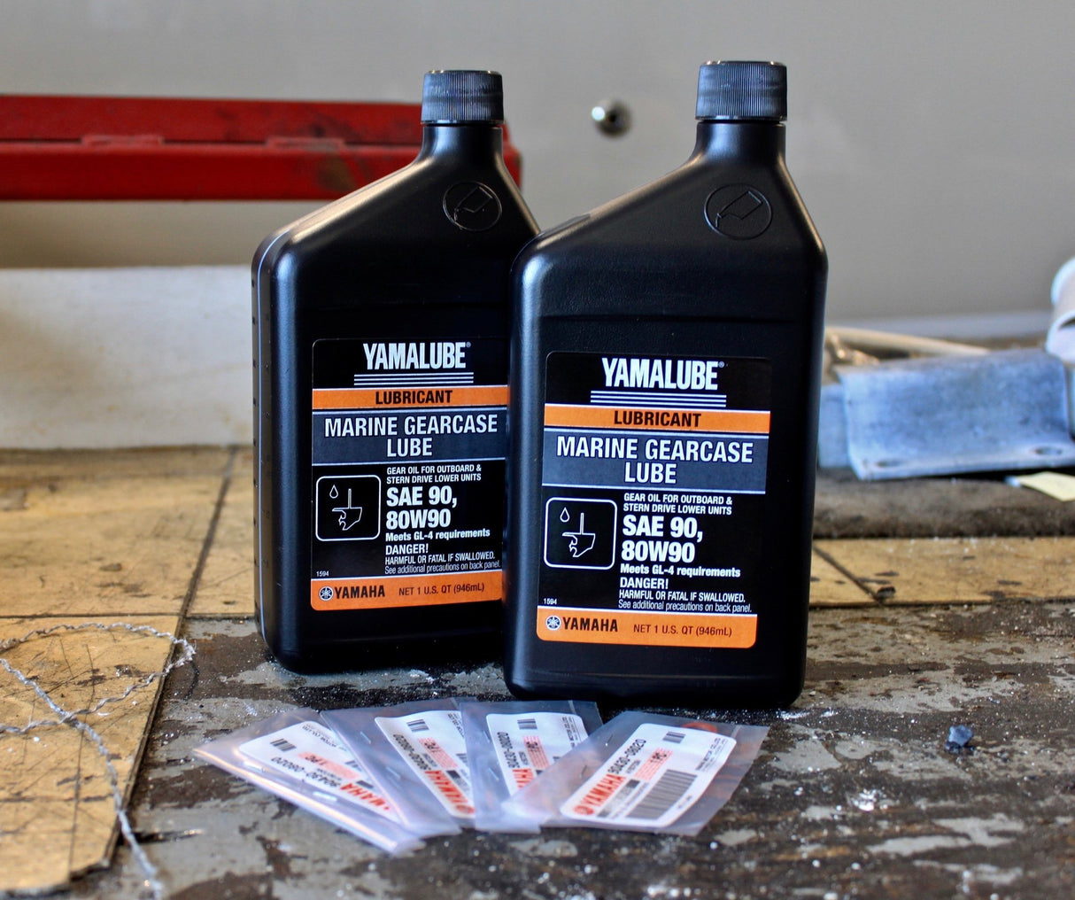 Yamaha Marine Gear Lube Oil Quarts & Gaskets Kit Twin Engine ACC-GEARL-UB-QT 90430-08003-00 (Supersedes 90430-08020-00)