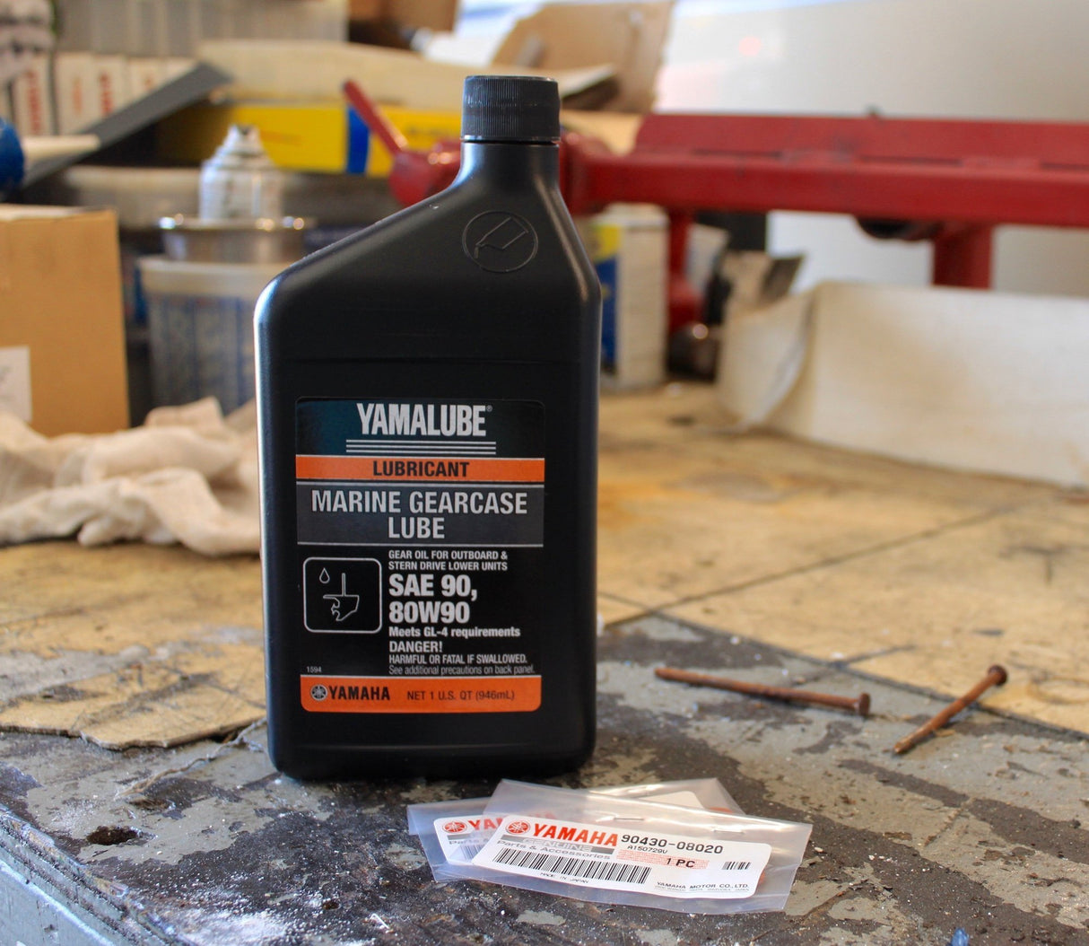 Yamaha Marine Gear Lube Oil Quart & Gaskets Kit ACC-GEARL-UB-QT 90430-08003-00 (Supersedes 90430-08020-00)