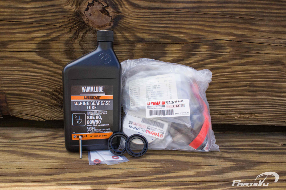 Yamaha 2002 & Newer F115 Lower Unit Water Pump Repair Gear Oil Kit 68V-W0078-01-00