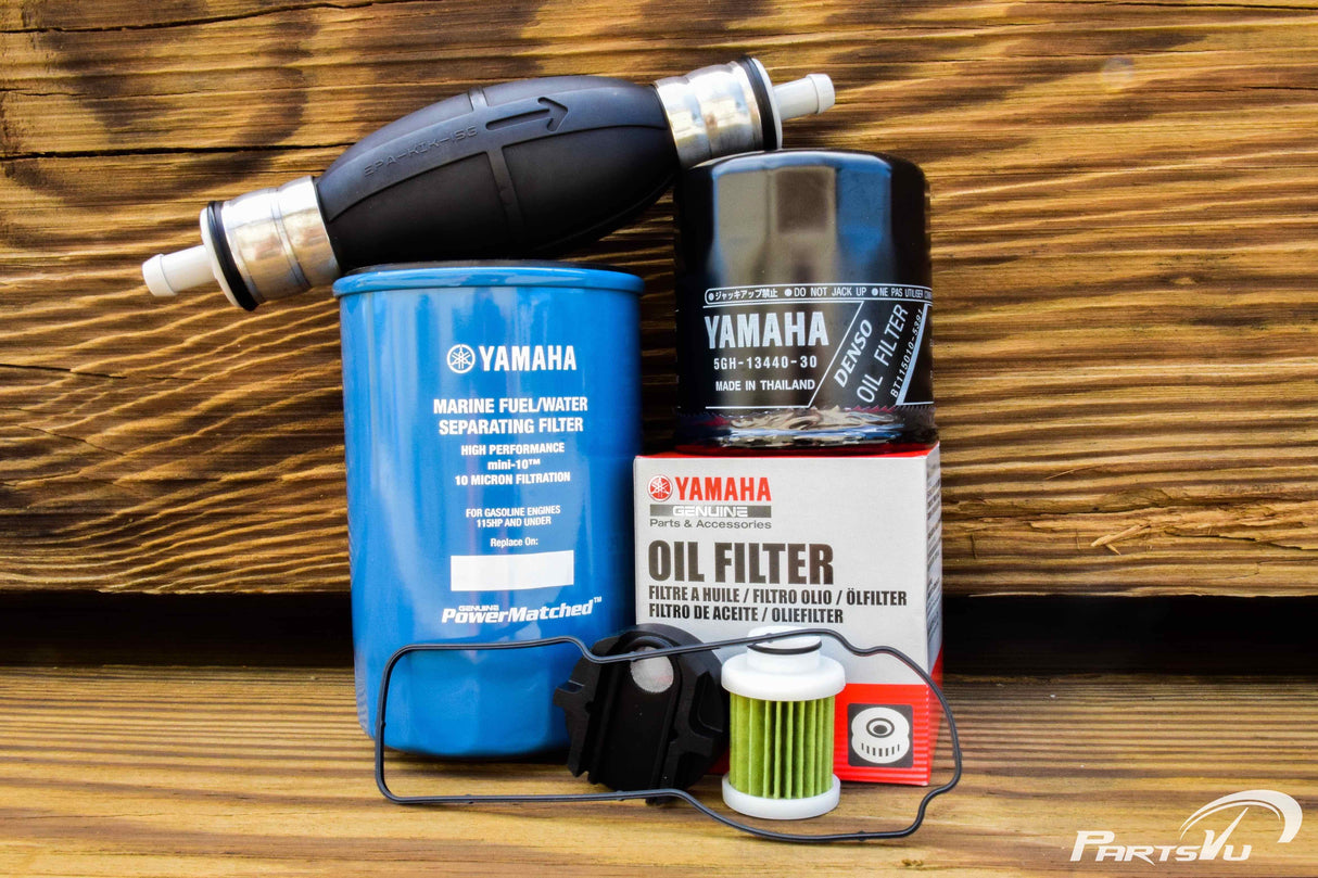 Yamaha 2006 to 2010 F115 Oil Fuel VST Filter Kit w/ Primer Bulb MAR-M10EL-00-00