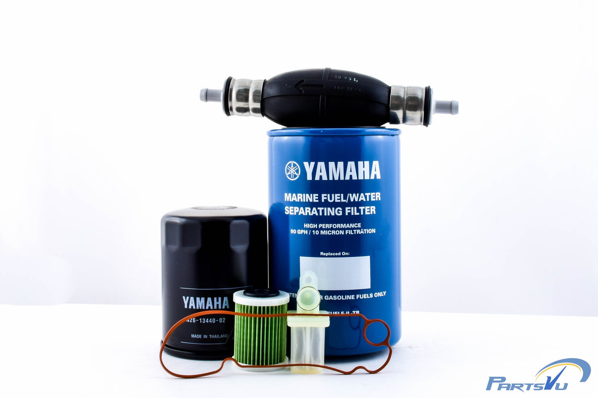 2011 & Newer Yamaha F225 F250 F300 4.2L V6 Oil Fuel VST Filter Kit w/ Primer Bulb
