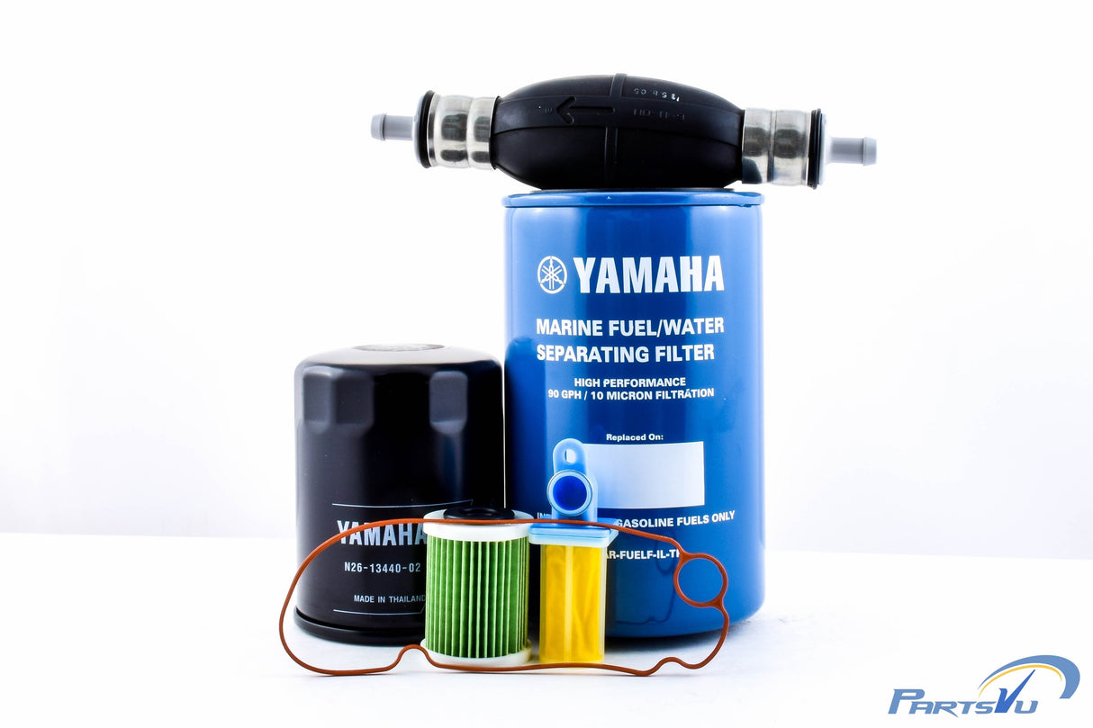 2010 Yamaha F225 F250 F300 4.2L V6 Oil Fuel VST Filter Kit w/ Primer Bulb