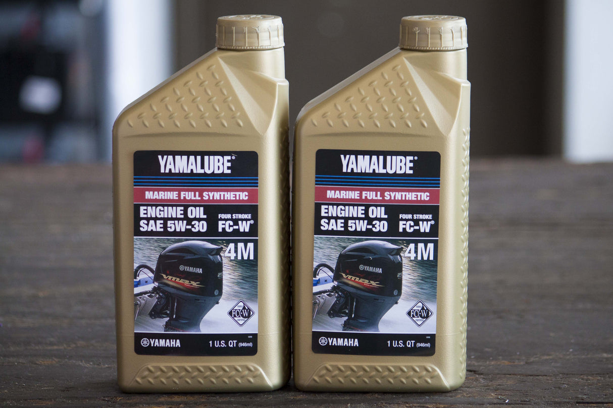 Yamalube 5W30 Full Synthetic 4M FC-W Outboard Marine Engine Oil Quart - LUB-05W30-FC-12 - 2-Pack