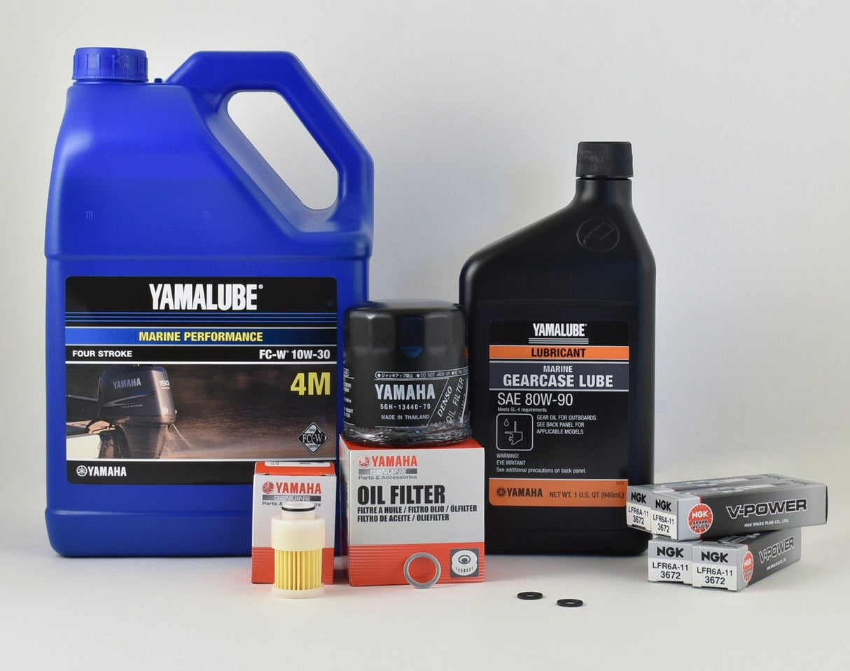 Yamaha F115 100 Hour Service Maintenance Kit - Yamalube 10W-30 - 2000-2005