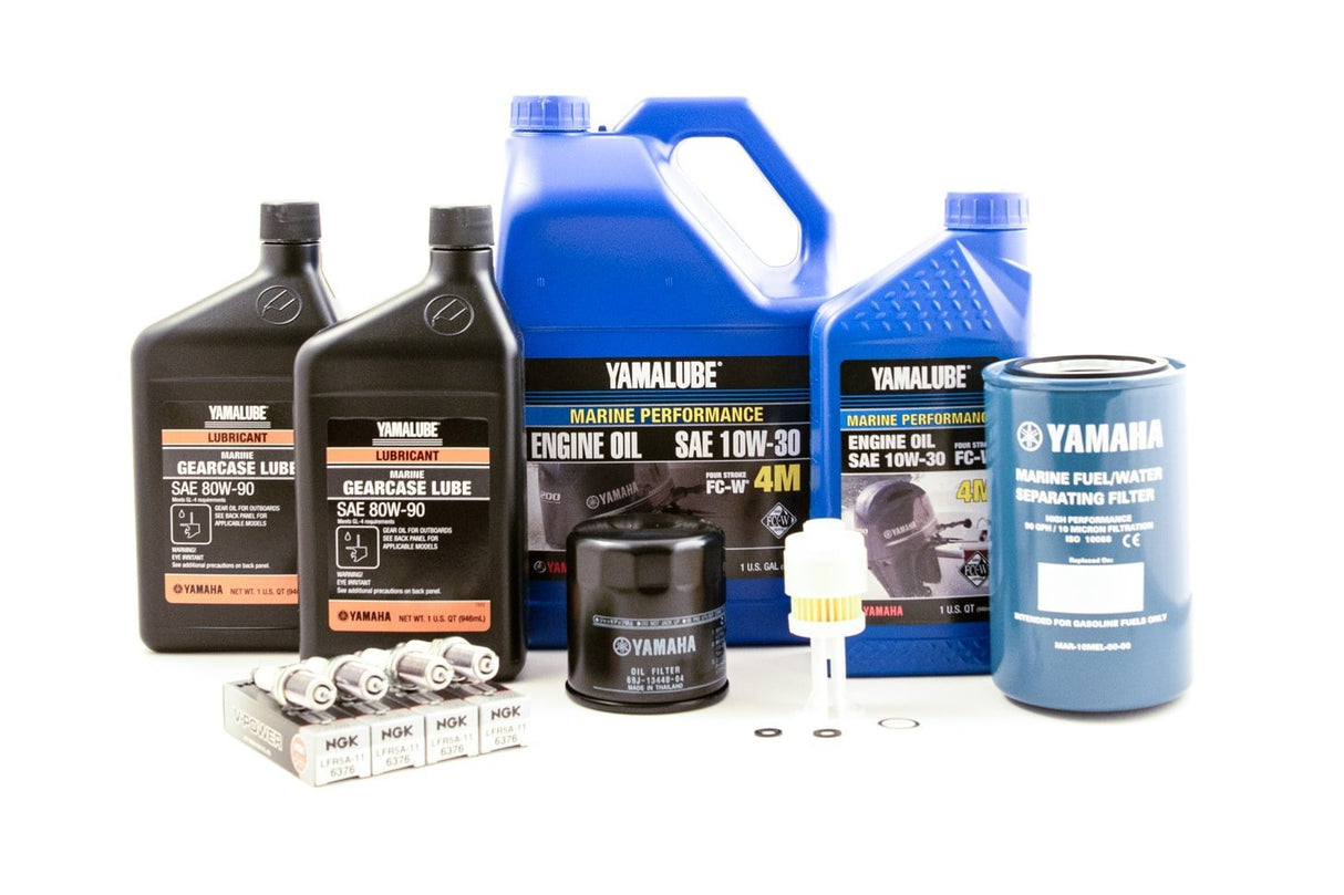 Yamaha F150 100 Hour Service Maintenance Kit - Yamalube 10W-30 - 2004-2005