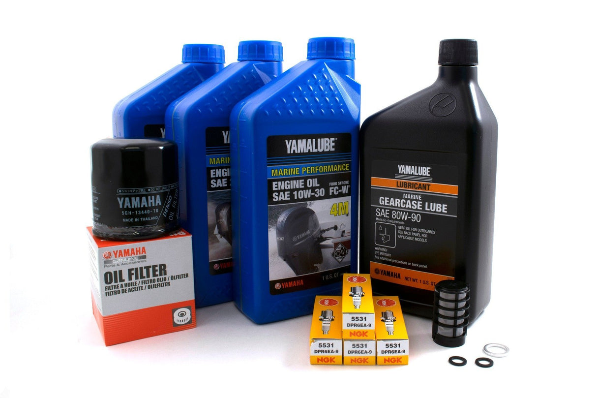 Yamaha F50 100 Hour Service Maintenance Kit - Yamalube 10W-30 - 2000 - 2004