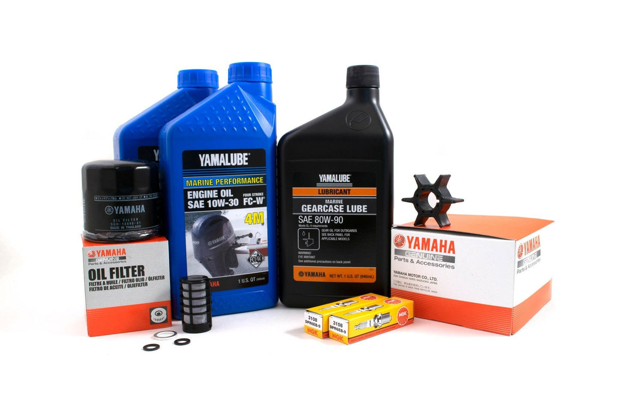 Yamaha F25A 100 Hour Service Maintenance Kit w/ Cooling - Yamalube 10W-30 - 2009-2019