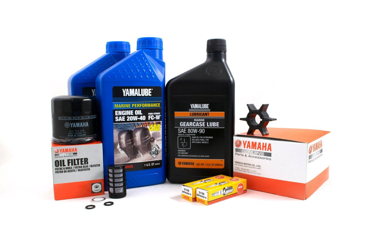 Yamaha F25A 100 Hour Service Maintenance Kit w/ Cooling - Yamalube 20W-40 - 2009-2019