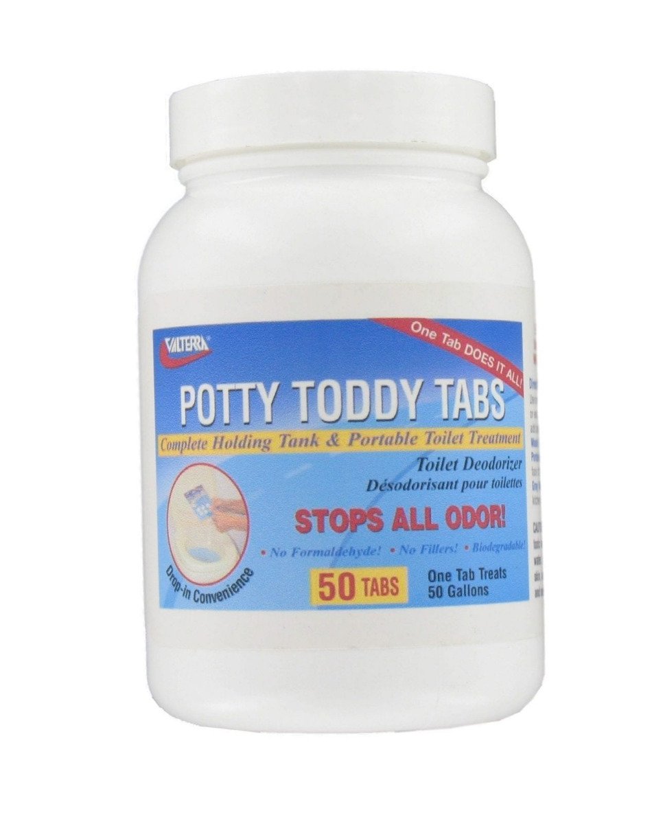 Valterra - Potty Toddy Tabs Non Toxic RV Toilet Odor Neutralizer Tablets - 50 tabs - Q5004