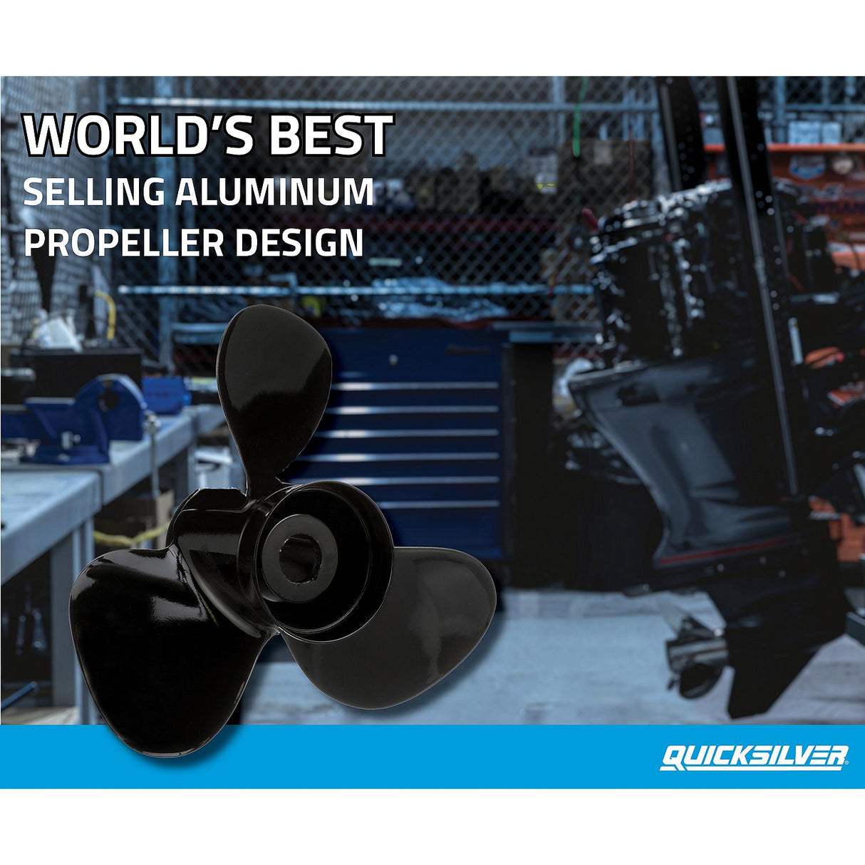 Mercury - Black Diamond Quicksilver Propeller - 3-Blade - 90 to 300 HP - 14.5 Dia. - 19 Pitch - QA1916X