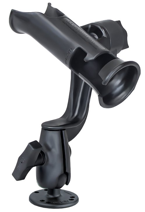 RAM Mount - Ram Tube Jr. Rod Holder with RAM-ROD Revolution Ratchet/Socket System - RAP-390-RBU