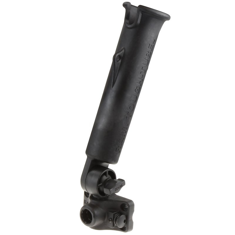RAM Tough - Tube Fishing Rod Holder with 3" Length Spline Post, Combination Bulkhead/Flat Surface Base & Plunger - RAP-394-SSBMPU
