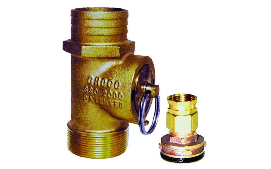 Groco - SSC Bronze Engine Flush Kit and Safety Seacock Conversion - 1-1/4" x 4.5" - SSC1250
