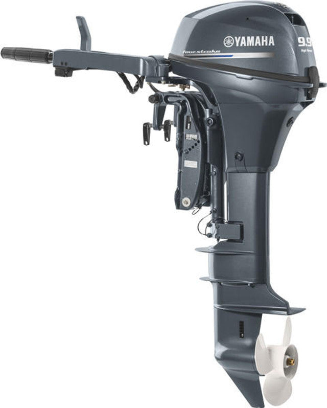 Yamaha T9.9XWHB Outboard - 25-Inch Shaft | Tiller Handle | Manual Start | High Thrust | Gray