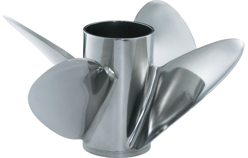 Yamaha - M/T Series Turbo TXP OT4 Propeller with Adjustable Ventilation Ports - 4 Blade - 14-3/8" x 23 - RH - MAR-14423-TR-EM