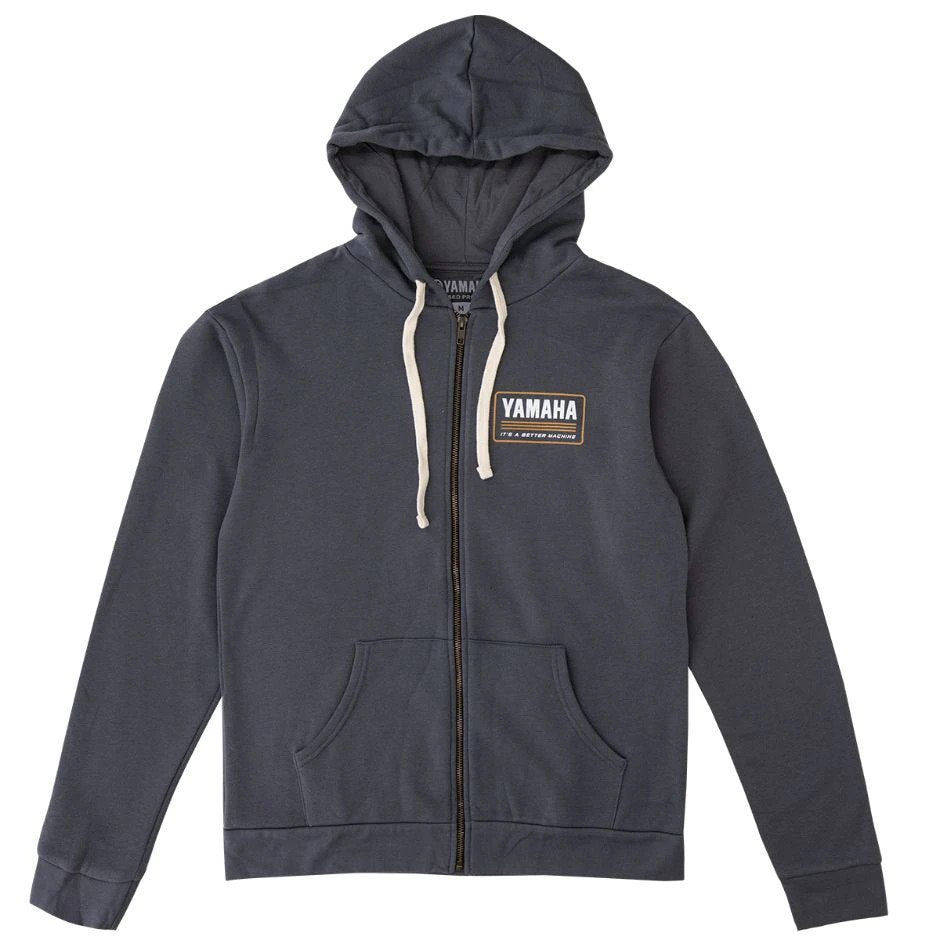 Yamaha Men's Heritage Better Machine Zip Hoodie - Charcoal/Gold/White - S