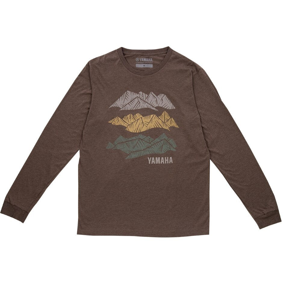 Yamaha Men's Adventure Mountain L/S Tee - Brown/Green - XL