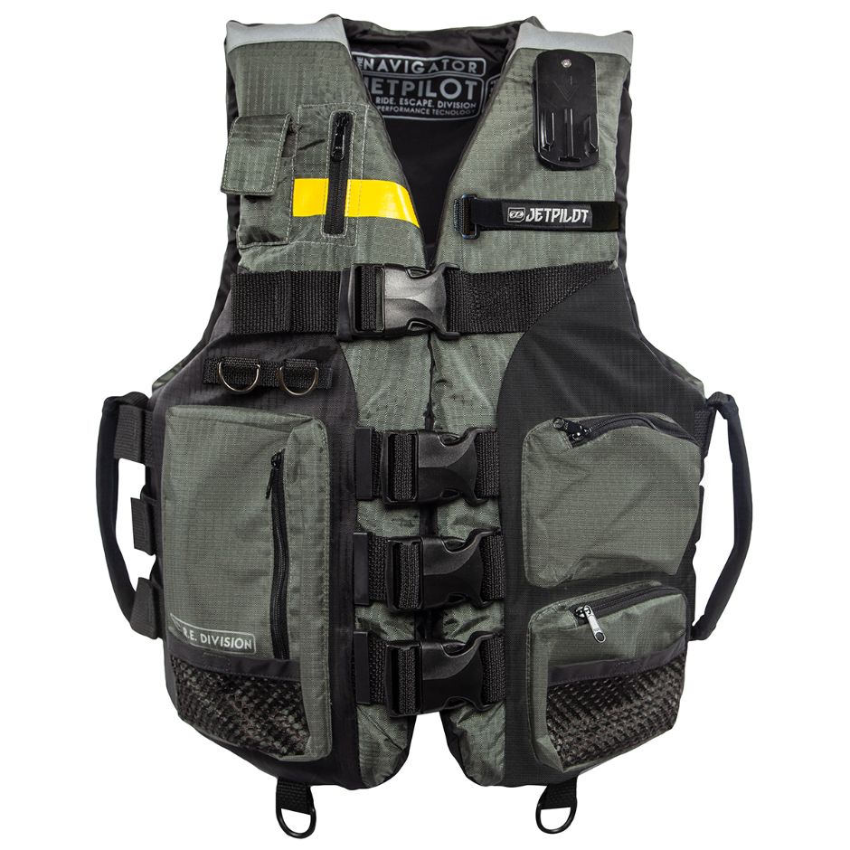 Yamaha JetPilot Navigator Nylon 4-Buckle PFD-L - XL-Gray/Black