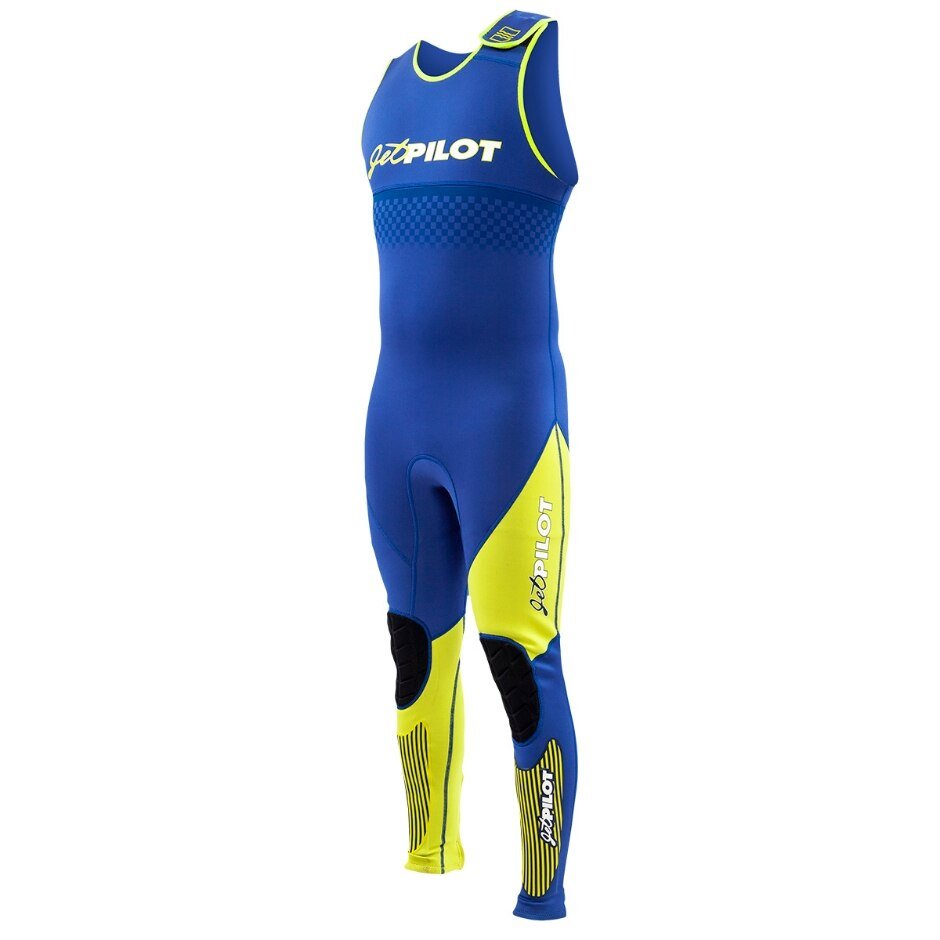 JetPilot Vintage Neoprene Wetsuit John - Men's - Navy/Neon Yellow - 2X