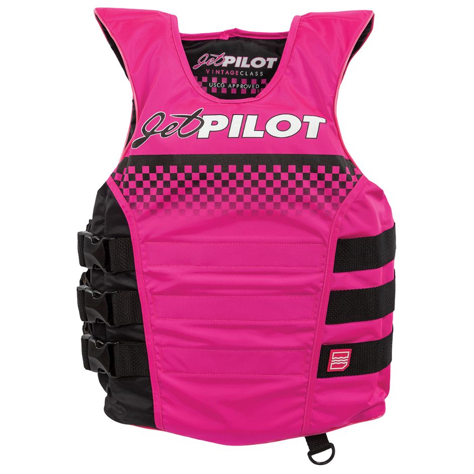 Yamaha Men's JetPilot Vintage Nylon Side Entry 3-Buckle PFD-L - XL-Pink/Black