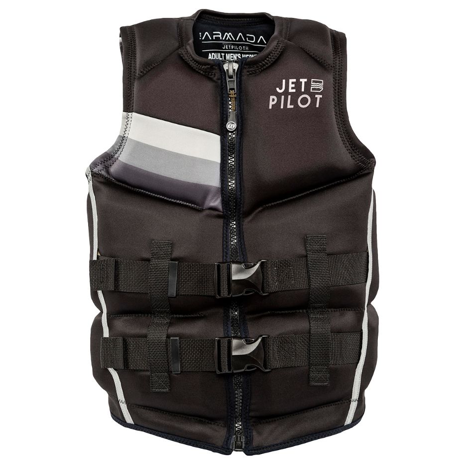Yamaha Men's JetPilot Armada Neoprene 2-Buckle PFD-Black/Gray/White-XS
