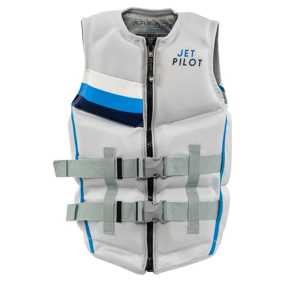 Yamaha Men's JetPilot Armada Neoprene 2-Buckle PFD-Gray/Black/White-XL