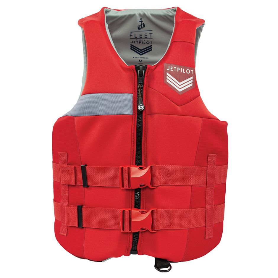 Yamaha Men's JetPilot Fleet Neoprene 2-Buckle PFD-XL - 2XL-Red/Grey