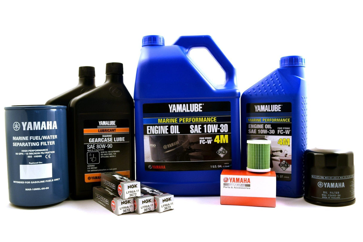 Yamaha F175 F200 2.8L 100 Hour Service Maintenance Kit - Yamalube 10W-30 - All Models