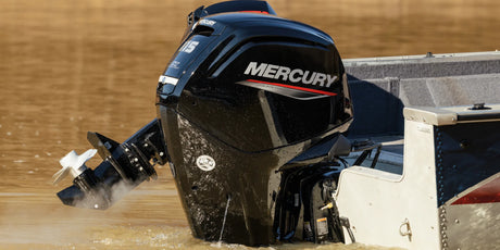 Mercury outboard motor gauge displaying hours of operation for maintenance and repair purposes