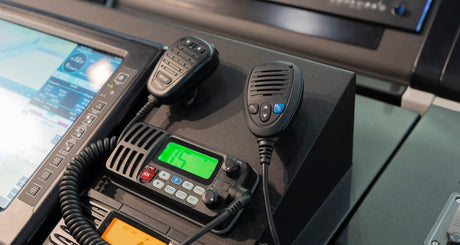 VHF radio on boat